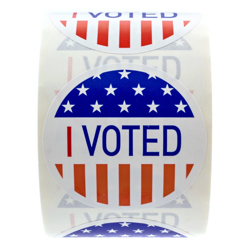 SBlabels I Voted Stickers / 500 Patriotic Voting Election Stickers / 2" Round Red White Blue Vote Label/Made in The USA - Image 2